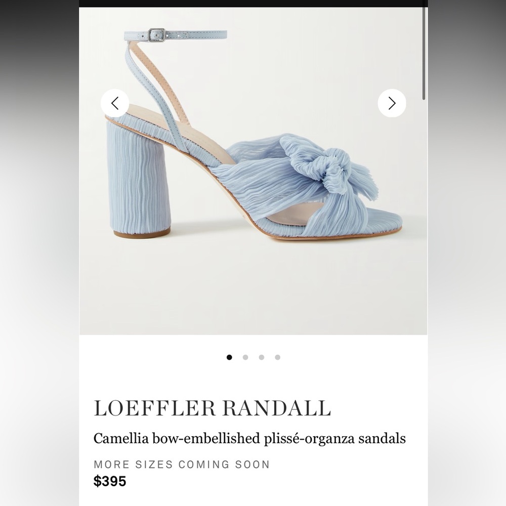 Loeffler Randall Camellia Blue Pleated Bow Heel